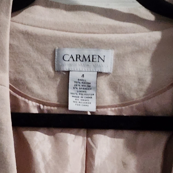 Carmen Marc Valvo light pink super soft blazer, size 4 - Picture 6 of 6